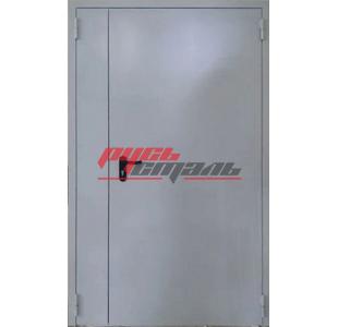 полуторная дверь с нитроэмалью серого цвета